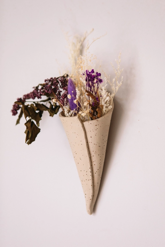 Wandvaasje keramiek - div kleuren - Afbeelding 3