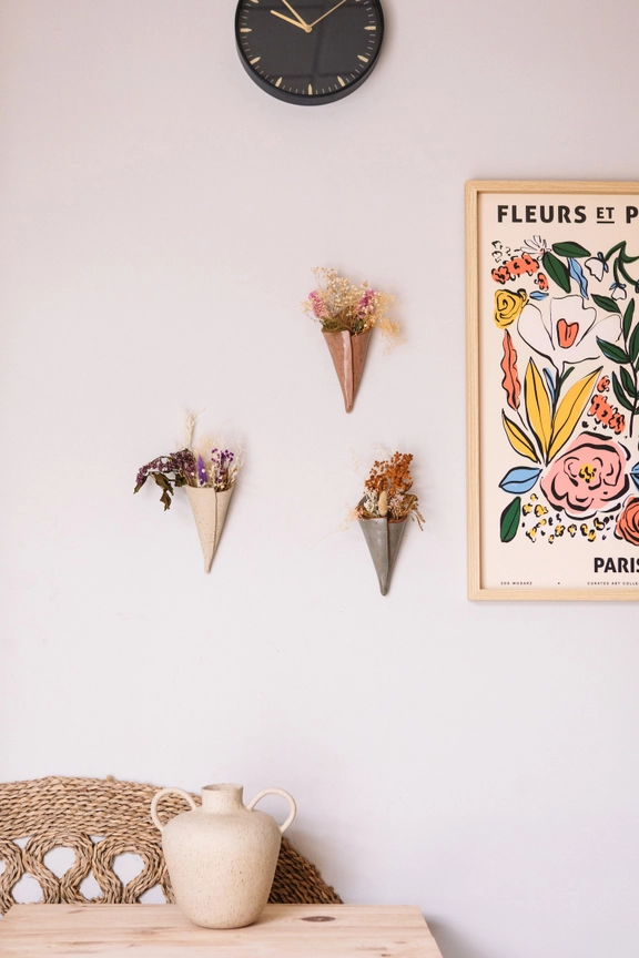 Wandvaasje keramiek - div kleuren - Afbeelding 5