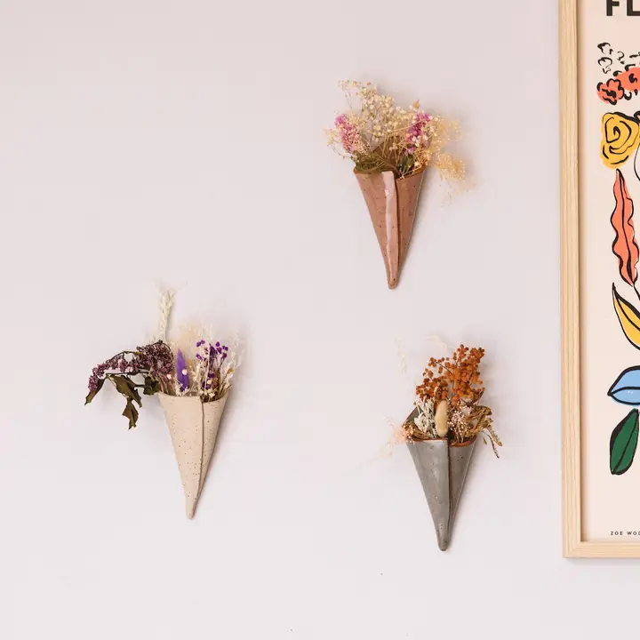 Wandvaasje keramiek - div kleuren - Afbeelding 6