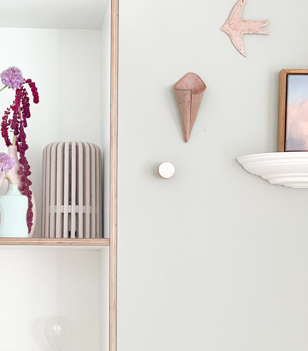 Wandvaasje keramiek - div kleuren