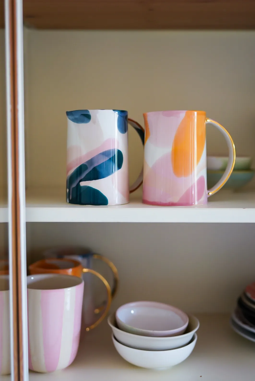 Marinski kan; Dark blue & blush jug - Afbeelding 2
