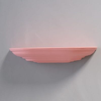 Cor Unum; roze wandplank van keramiek 'Boschroom' (large)