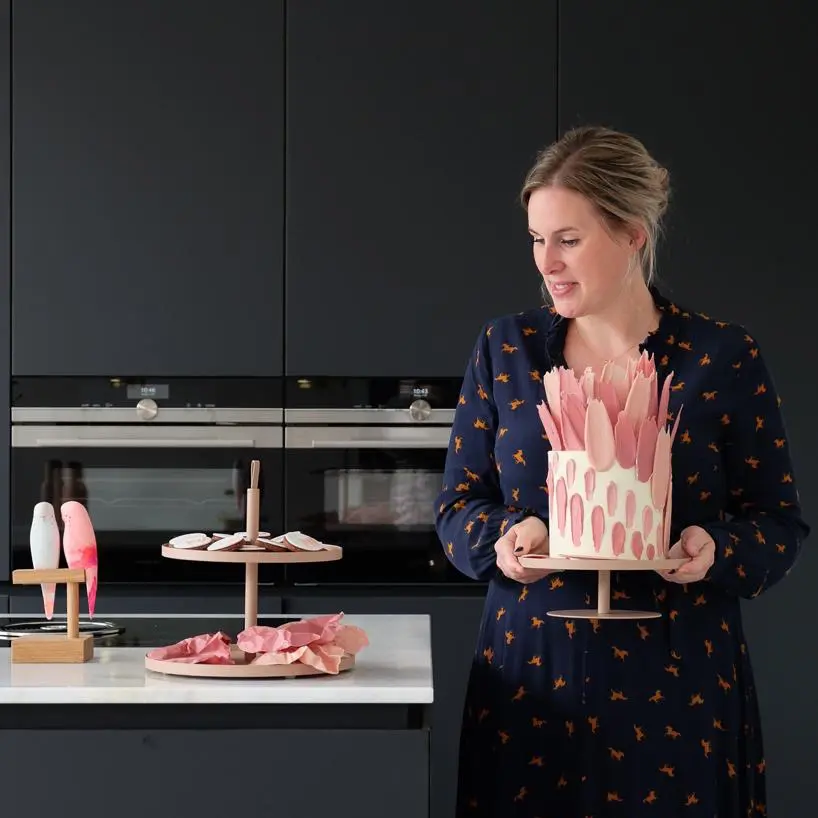 prchtge 1-laags taartschaal / blush