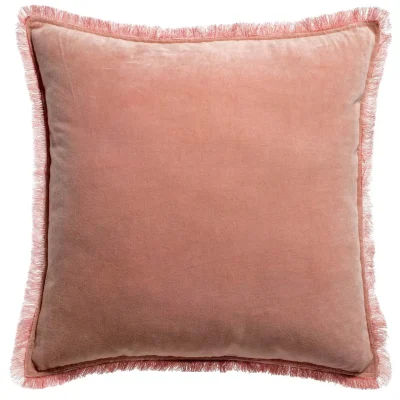 Roze franje kussen 45 x 45cm